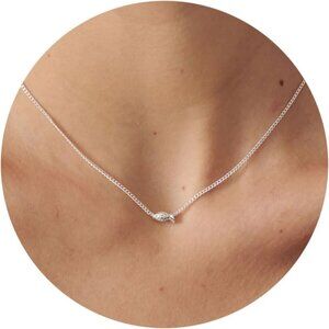 ⚡Silver Necklace Dragon Dragonfly Turtle Snake Pendant Simple Cute Trendy Plated